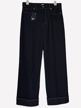 PAIGE Sasha Wide Leg Jeans, Contrast Stitch, Size 33 NWT
